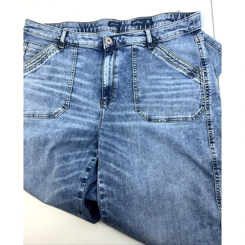 J. Jill Denim Women's‎ High-Rise Straight Leg Ankle Classic Blue Denim Size 20